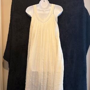 Vintage Gauze Cream Sleeveless Dress